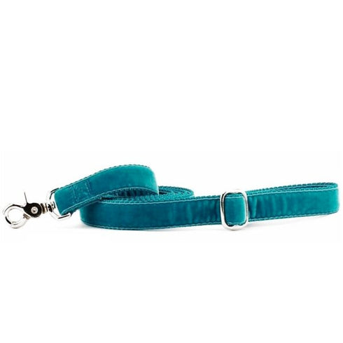 2Hounds Design Teal Velvet Dog Leash 6' - Poudre Pet & Feed Supply 3
